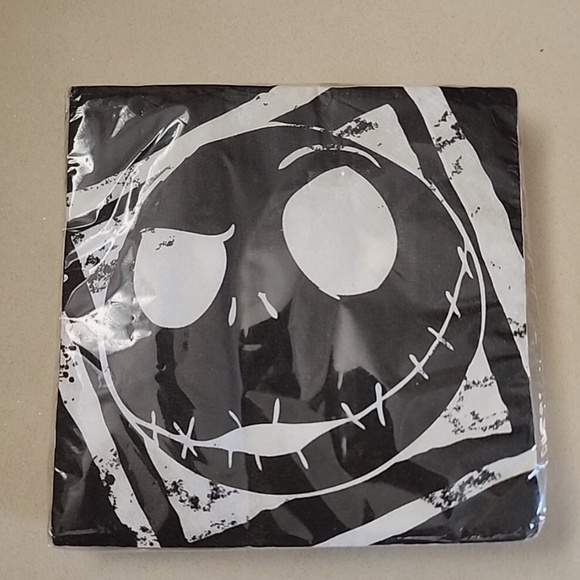 Nightmare Before Christmas Jack Halloween Party Paper Beverage Napkins 16ct - Picture 1 of 2